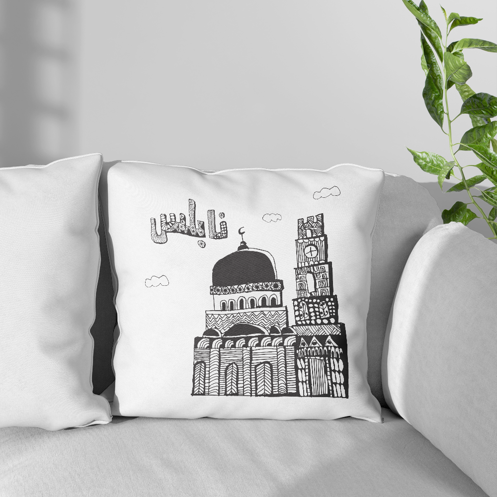 Cushion Cover Zentangle Print Nablus